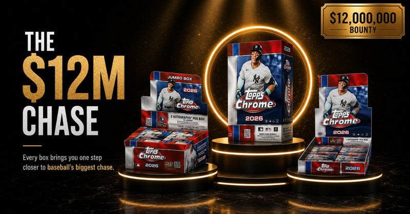 12 milijonov dolarjev v enem paketku? Vse o 2026 Topps Chrome Baseball "The $12M Chase" mrzlici!