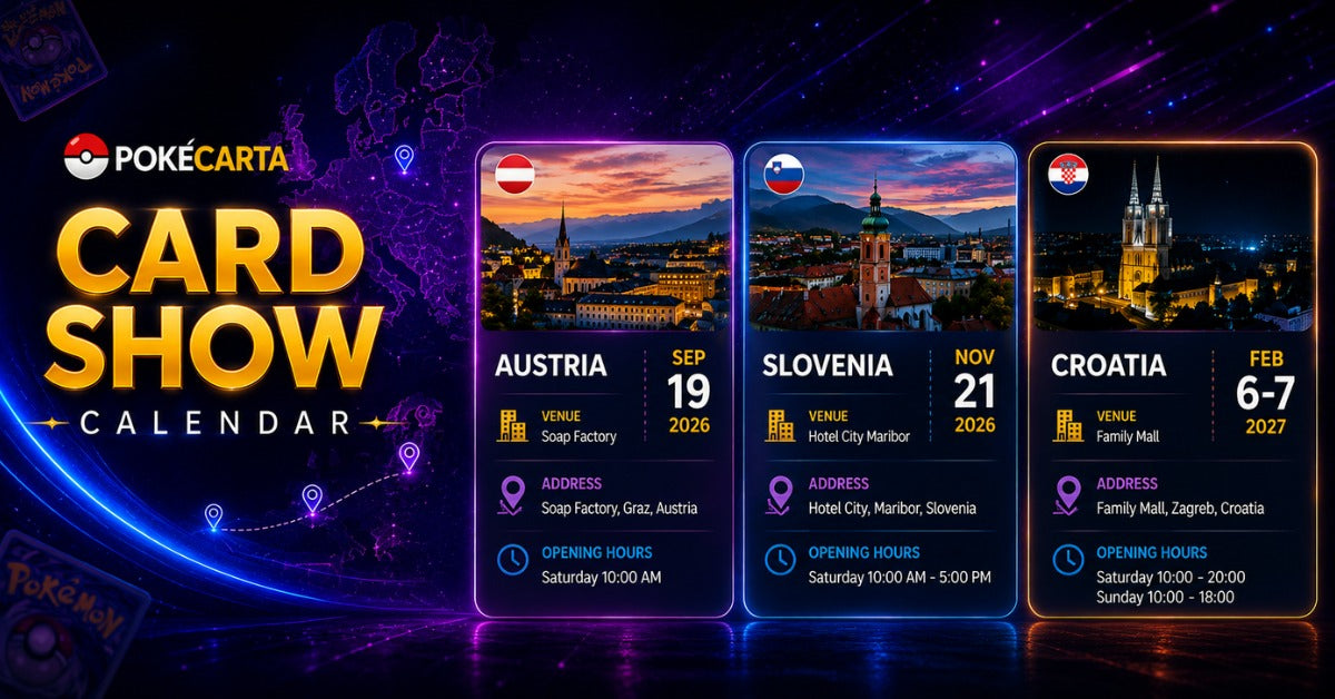 PokéCARTA Hits the Road: Visit Us at Upcoming Card Shows in Austria, Slovenia, and Croatia!