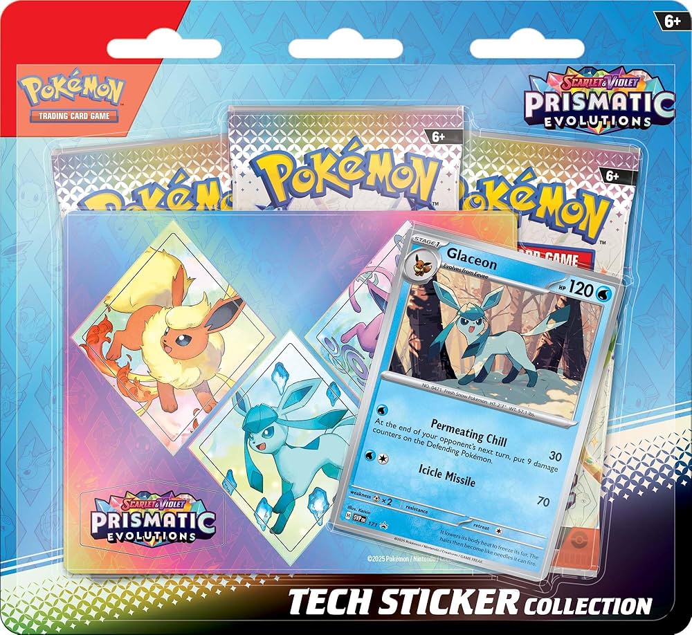 POKÉMON: Scarlet & Violet 8.5: Prismatic Evolutions Tech Sticker Collection - Glaceon (EN)