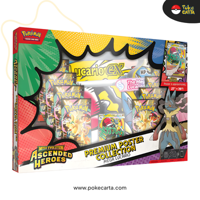 ASCENDED HEROES - MEGA EVOLUTION - PREMIUM POSTER COLLECTION - LUCARIO