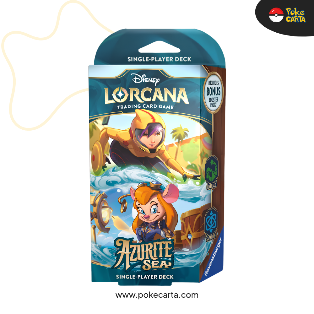 DISNEY LORCANA: AZURITE SEA STARTER DECK - EMERALD & SAPPHIRE (EN)