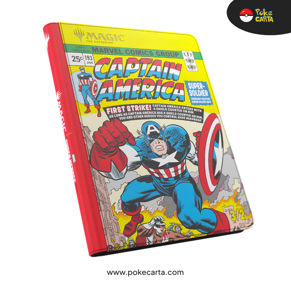 MAGIC THE GATHERING: MARVEL SUPER HEROES ZIP-UP ALBUM 18-POCKET - CAPTAIN AMERICA / BLACK PANTHER