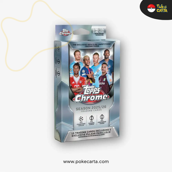 TOPPS: 2025-26 CHROME UEFA CLUB COMPETITIONS HANGER BOX (EN)