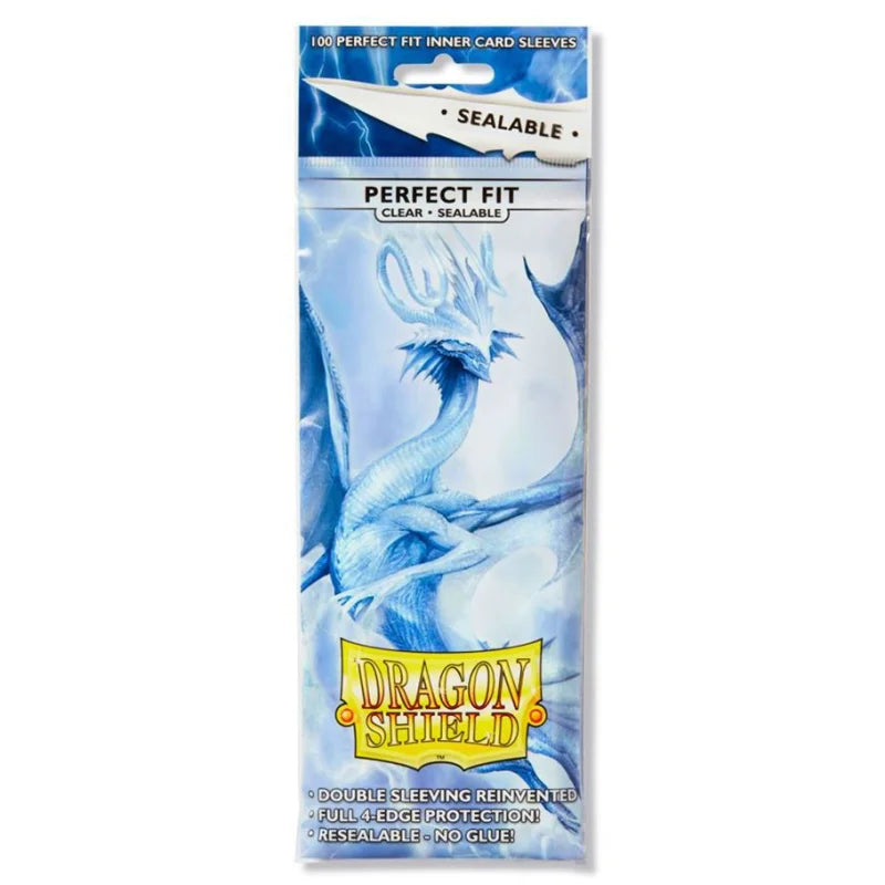 Dragon Shield - Standard Perfect Fit Sealable Sleeves (100 Sleeves) - Clear